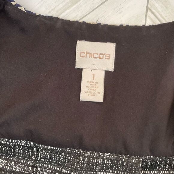 Chico’s Tweed Fringe Jacket US size Medium Chico’s 1 - Picture 3 of 7